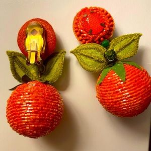 Ranjana khan L’ORANGE clip earrings.